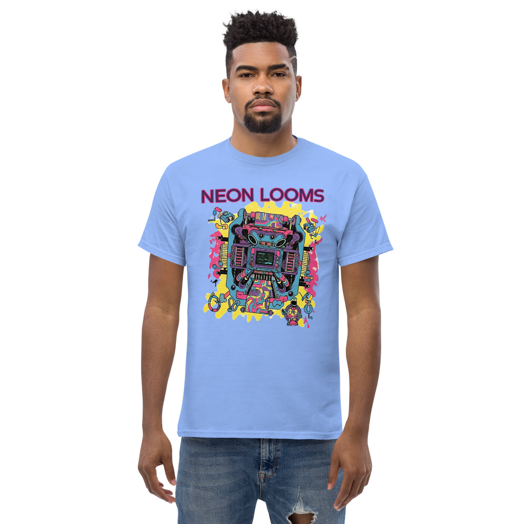 Retro Futuristic Neon Looms Unisex classic tee