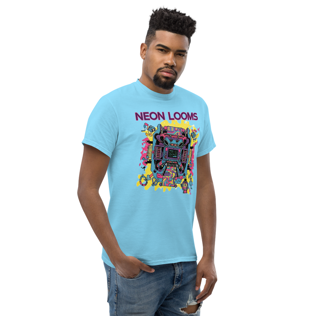 Retro Futuristic Neon Looms Unisex classic tee