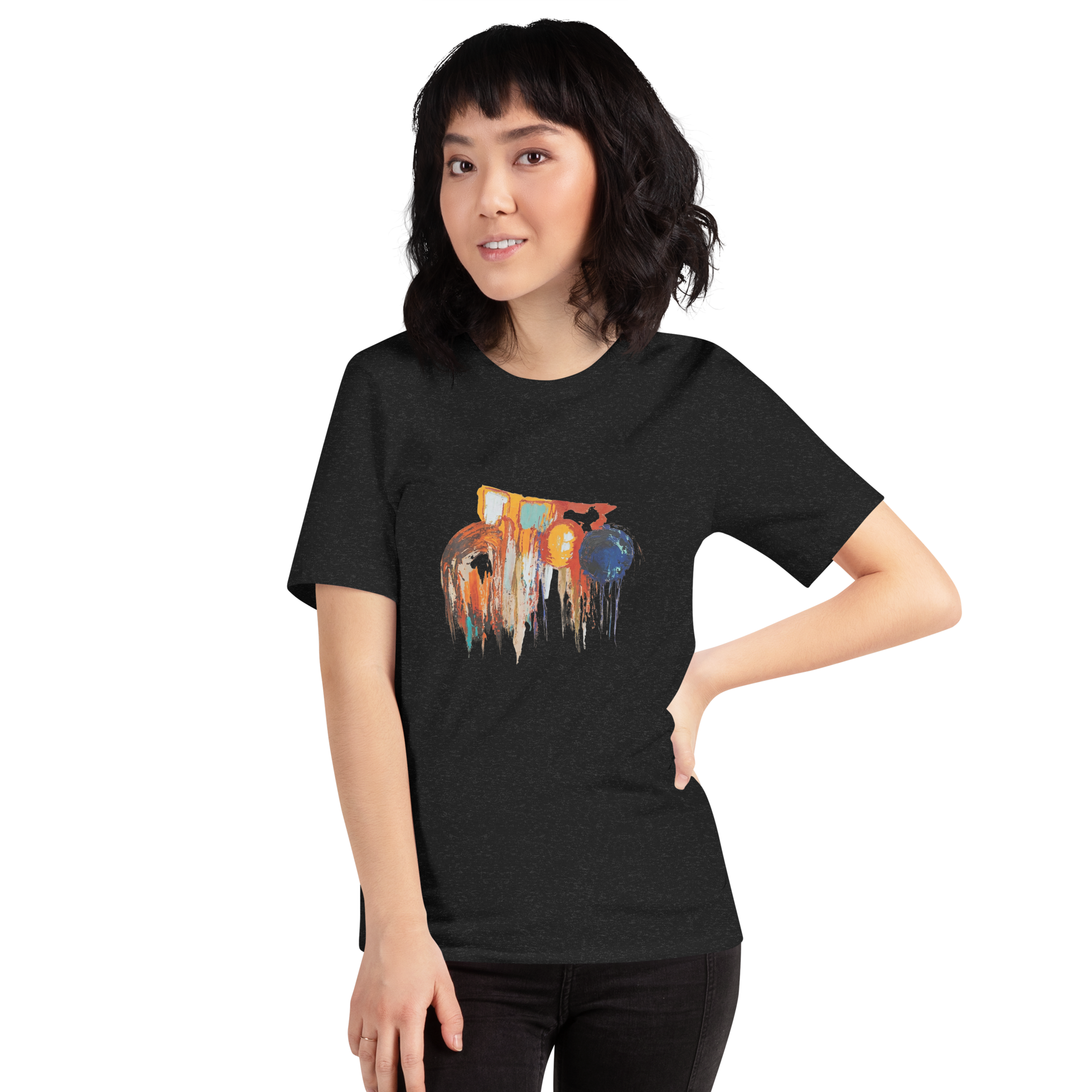 Unisex Abstract Paint T-Shirt