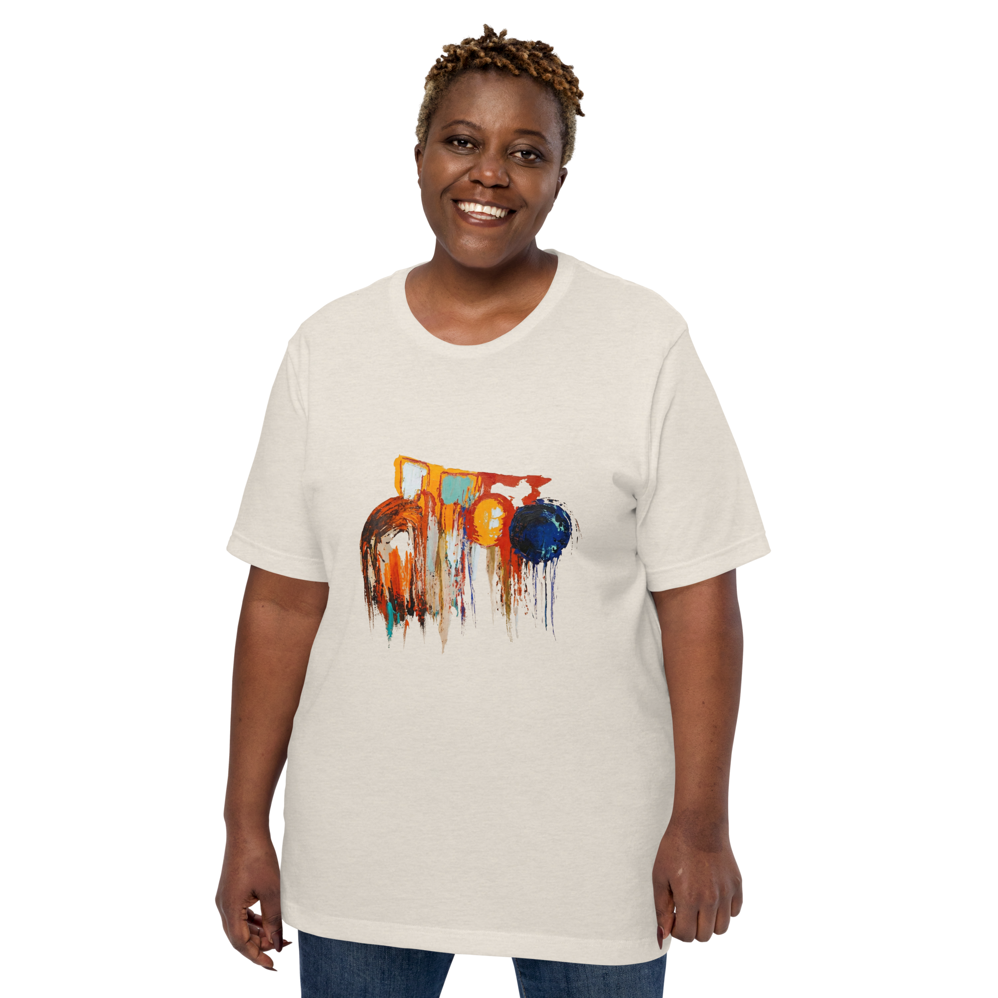 Unisex Abstract Paint T-Shirt