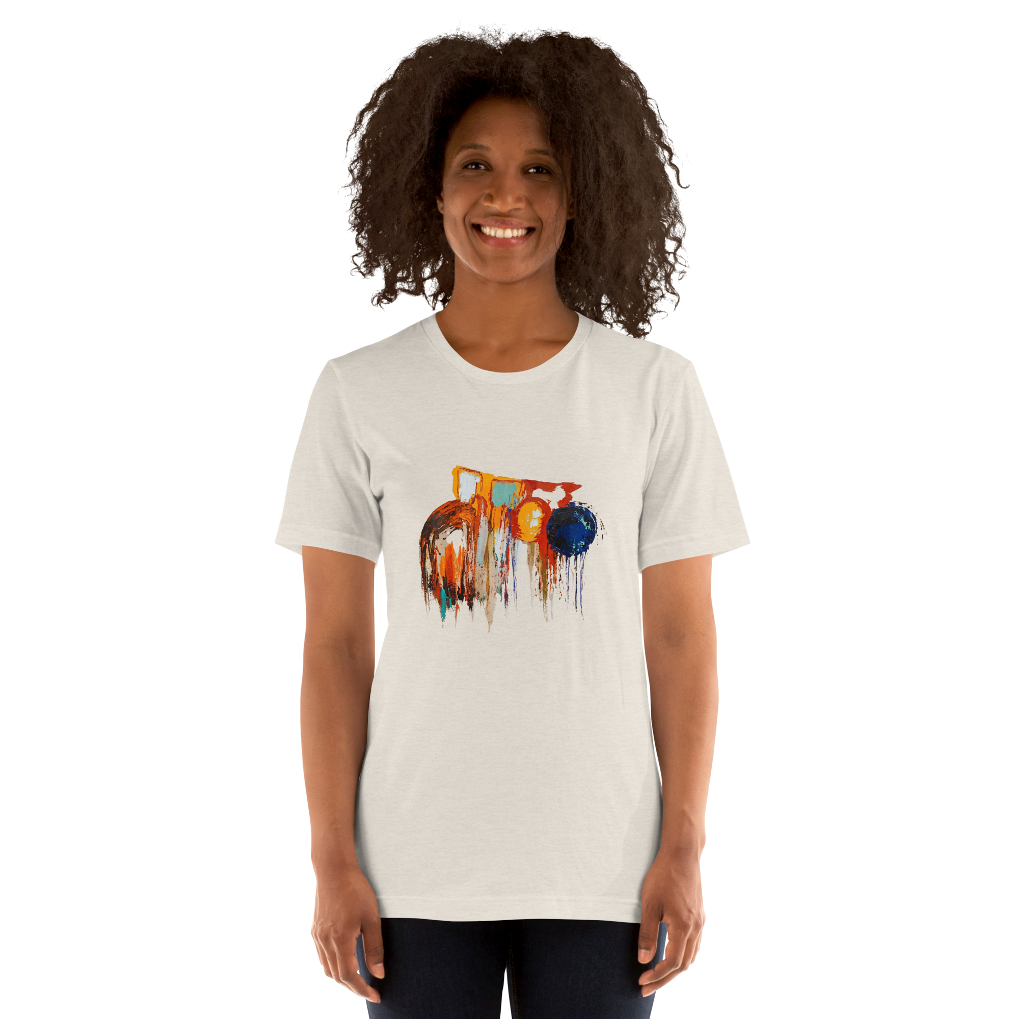 Unisex Abstract Paint T-Shirt