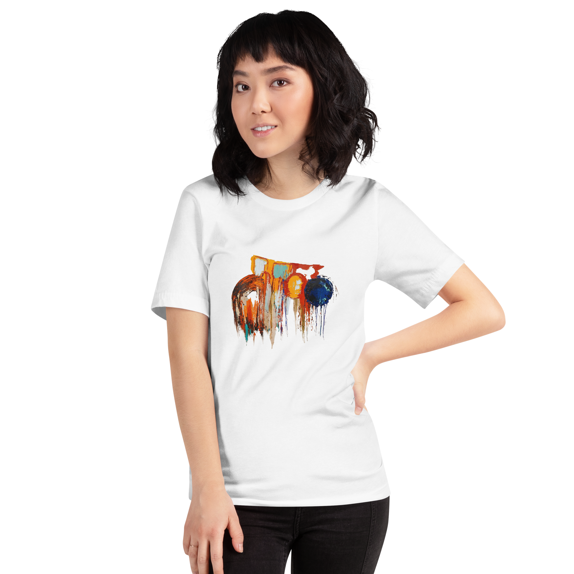 Unisex Abstract Paint T-Shirt
